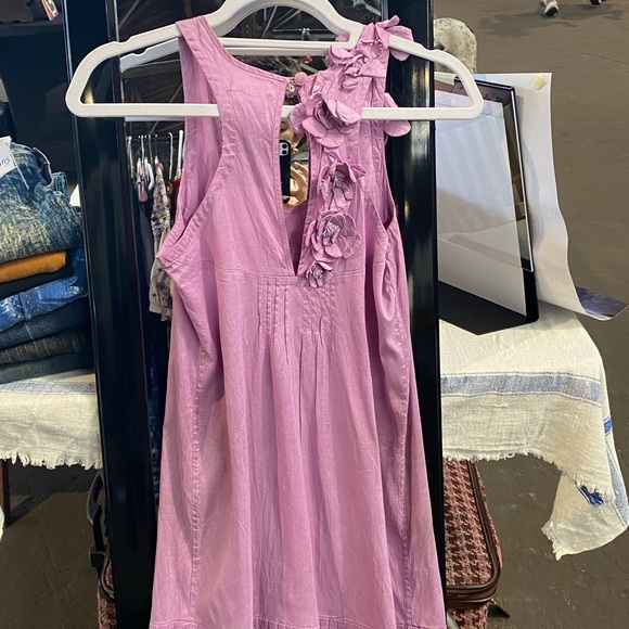 Calypso St. Barth Calypso Dress in raw silk with appliqué flowers - Picture 8 of 8